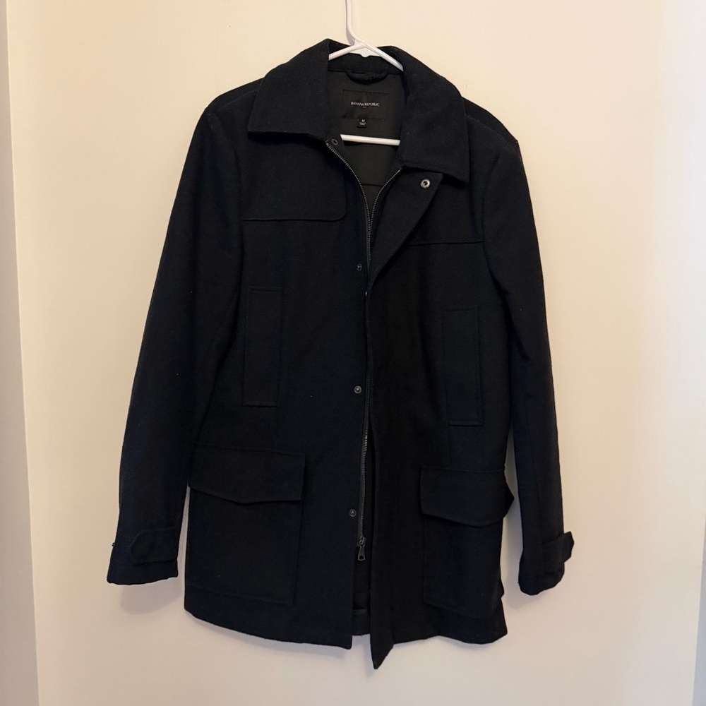 Men's Banana Republic Black Trench Coat